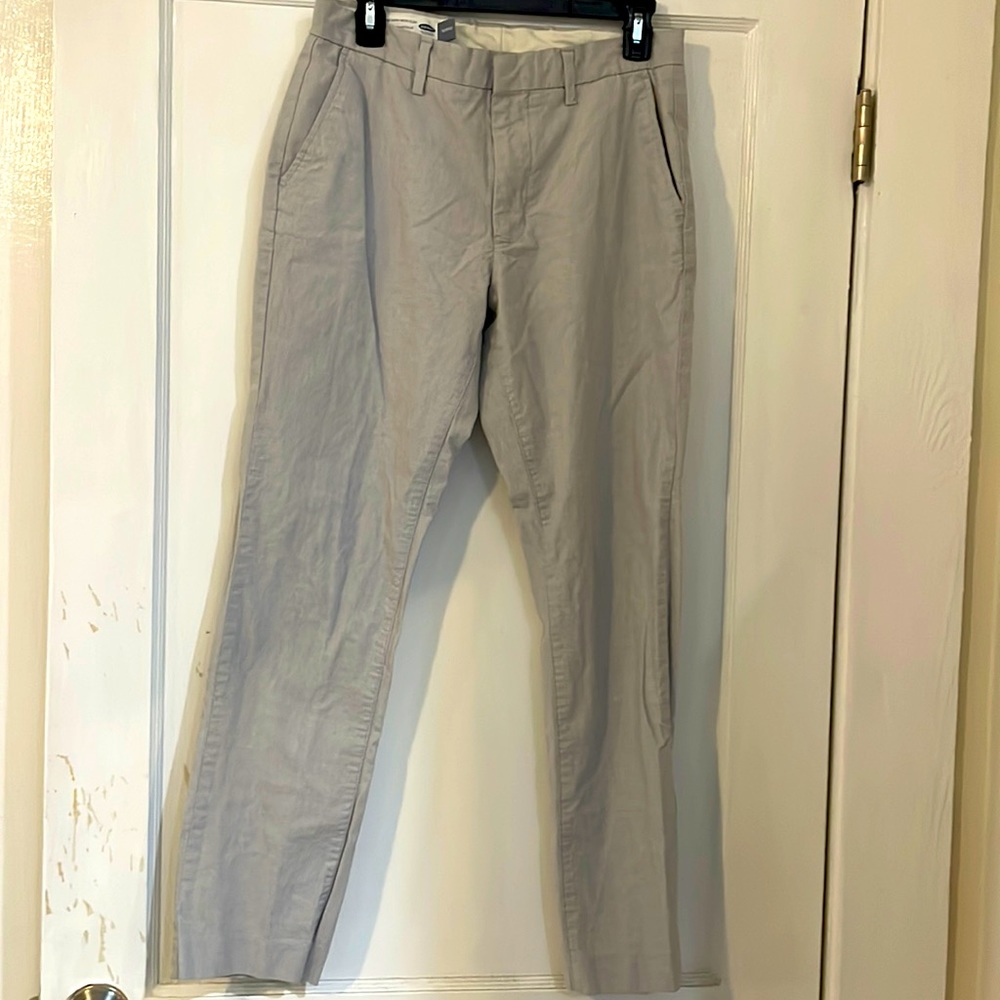 White gray dress pant